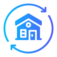 house gradient icon