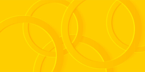 dynamic yellow abstract vector background featuring overlapping translucent rings, creating a sense of depth and movement in a modern geometric design