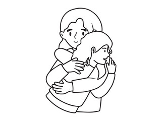 Hand Drawn Mother Day Silhouette illustration