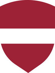 Obraz premium Latvia Flag Shield Emblem Icon