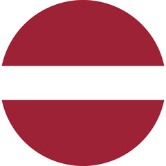Latvia flag icon in circular shape