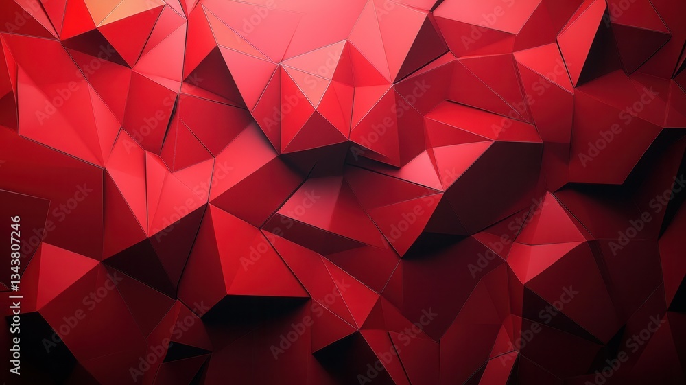 Poster multiple dramatic triangles glowing overlaid on a fiery, textured background, creating a are and abs