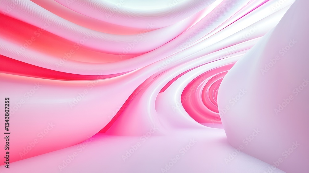 Poster smooth, and pink lines curve like converge, creating a tunnel glossy effect in an abstract backgroun