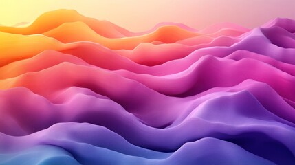 Fototapeta premium Abstract Colorful Waves: A Serene Digital Landscape