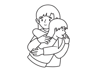 Mother Day Outline Background Illustration