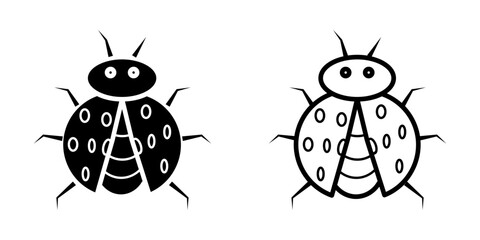 Bug icon on white background
