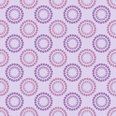 Ethnic seamless pattern with abstract elements in ethnic style. Vector illustration, lilac and violet colors.