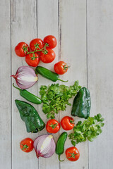 layout of assorted fresh vegetables