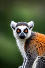 Obraz premium there is a close up of a lemur with orange eyes
