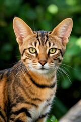 Fototapeta premium there is a cat that is sitting on a tree branch