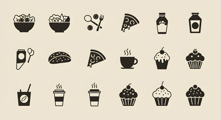 food icons set
