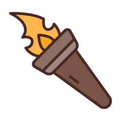 Fire Torch Icon Design