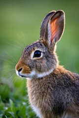 Fototapeta premium there is a rabbit that is sitting in the grass