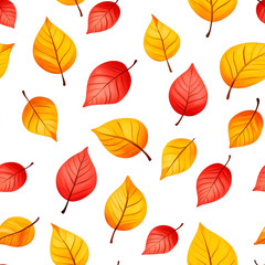 Obraz premium seamless pattern Colorful autumn leaves in seamless pattern design