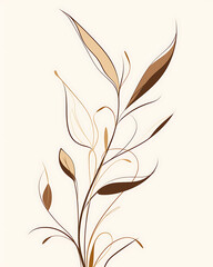 Creative 2D Doodle Floral Illustrations on White Background