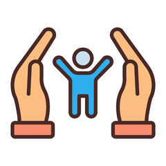 Fototapeta premium Human Rights Icon Design