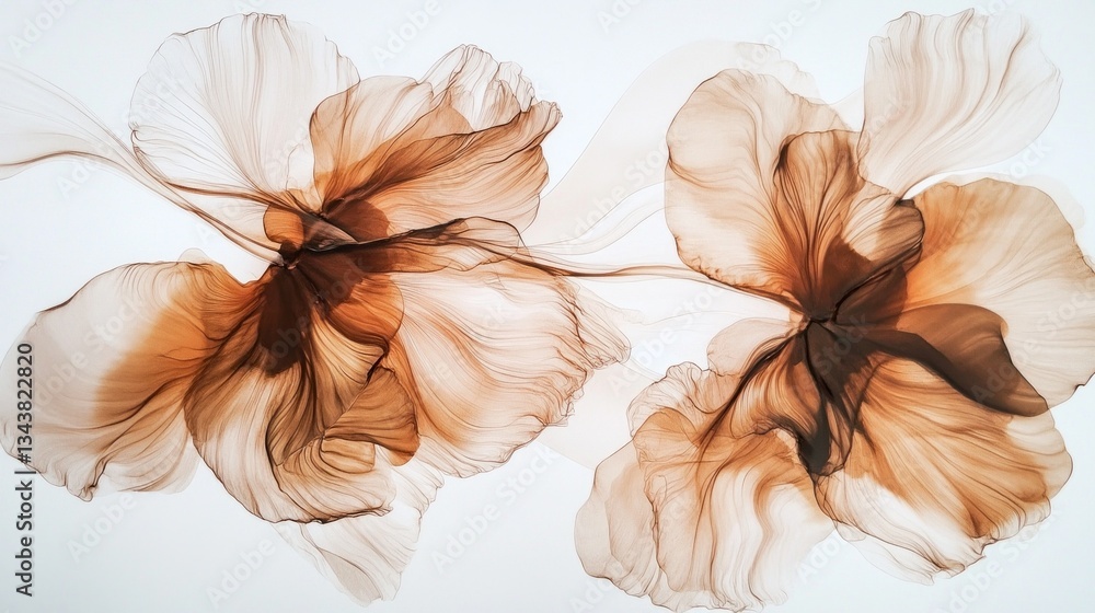 Poster delicate blooms spill across a tranquil surface, their ethereal forms dancing in gentle waves. the r