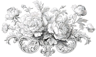 Creative 2D Doodle Floral Illustrations on White Background