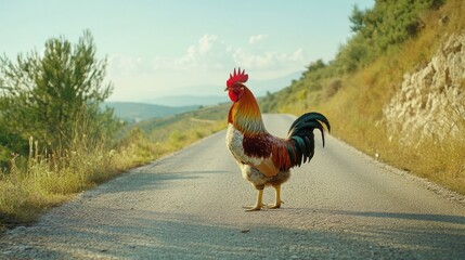 Rooster by Roadside