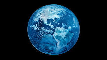 Fototapeta premium Stunning Blue Earth Globe A High-Resolution Space View of the Americas