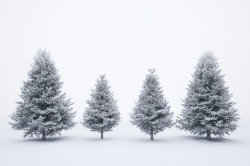 Obraz premium Snowy Trees Landscape