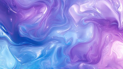 Obraz premium Abstract Swirling Purple and Blue Liquid Marble Texture