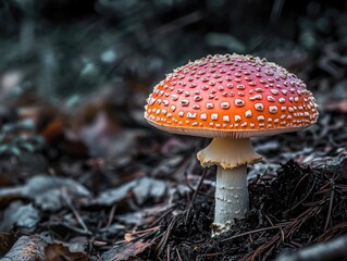 Fototapeta premium Mushroom on Ground