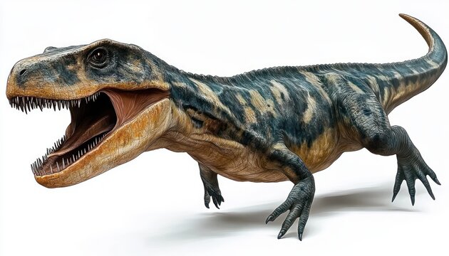 Photorealistic Tylosaurus 3D Illustration of a Prehistoric Marine Reptile in Action