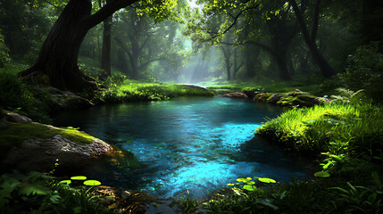  a mystical river with magical properties