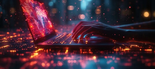 Futuristic Digital Workspace with Holographic World Map and Data Connections for Global Business