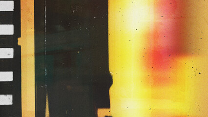 film noise texture and background, old film frame from analog retro film roll, photo texture with grain and scratches for vintage effect with damaged film burn look