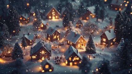 Fototapeta premium NightTime Village