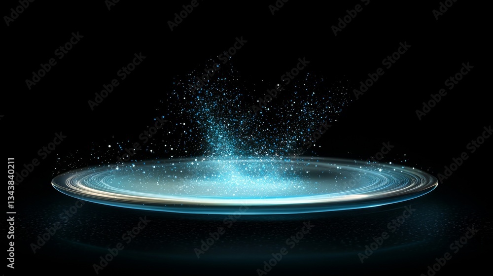 Poster modern and sophisticated abstract technology network featuring glowing nodes and lines, ideal for ba