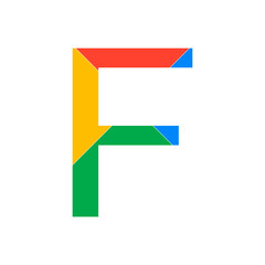 Letter F from the alphabet vector icons