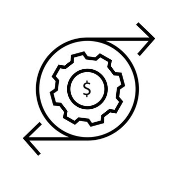 project revenue icon on white background