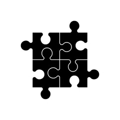 Obraz premium Four piece flat puzzle section 