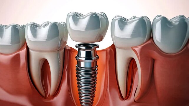 Dental implant in the jaw