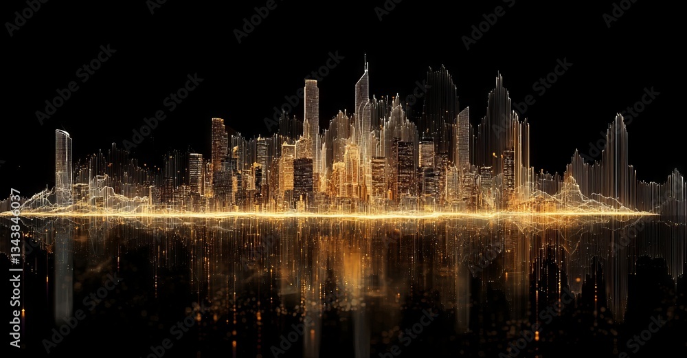 Poster a modern premium background with sophisticated light serves as the backdrop for illuminated data vis