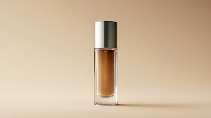Elegant amber cosmetic spray bottle