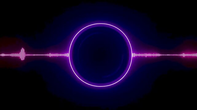 Circular audio visualizer with transparent background effect