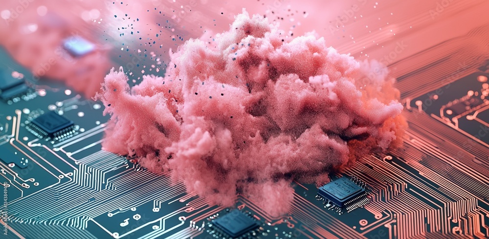 Poster stock digital backdrops, such as this one featuring abstract elements, are created using generative 