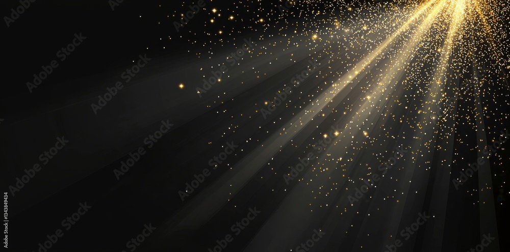 Poster a smooth metallic surface with a vertical pattern reflects a warm golden light