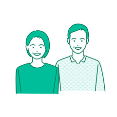 シニア夫婦のアバター素材イラスト