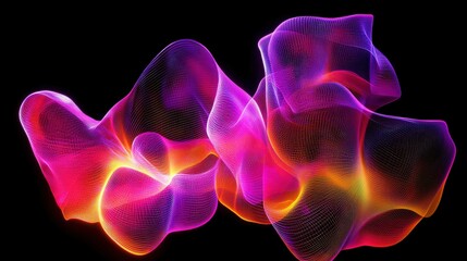 Visualizing Data Dynamics Interactive Neon Charts in a Virtual Network Environment