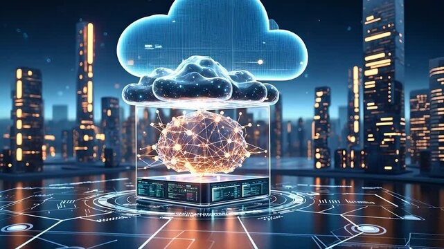 Futuristic Cloud Computing and Artificial Intelligence Data Processing in a High-Tech Digital City with Cyber Technology

