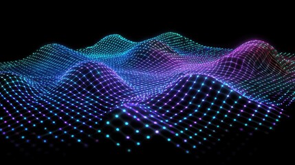 Futuristic Data Trends Neon Graphs and Abstract Visualizations in Digital Networks