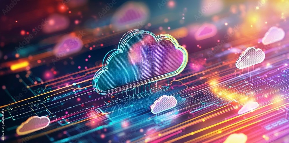 Poster modern technology and the digitization of business processes are key components of digital transform