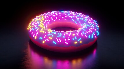 Neon Network Art Infographic Concept for Visualizing Data Connections and Graphs