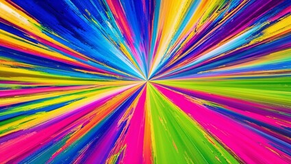 Dynamic explosion of colors creating a vivid abstract artwork.