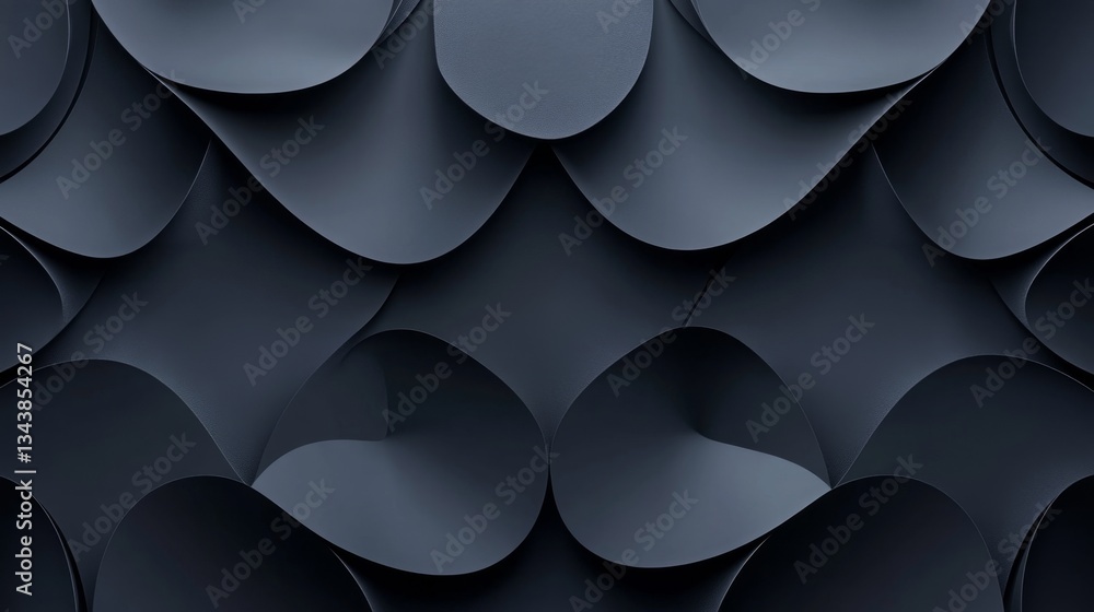 Poster full-frame abstract d geometric pattern in dark gray, creating a striking symmetrical design